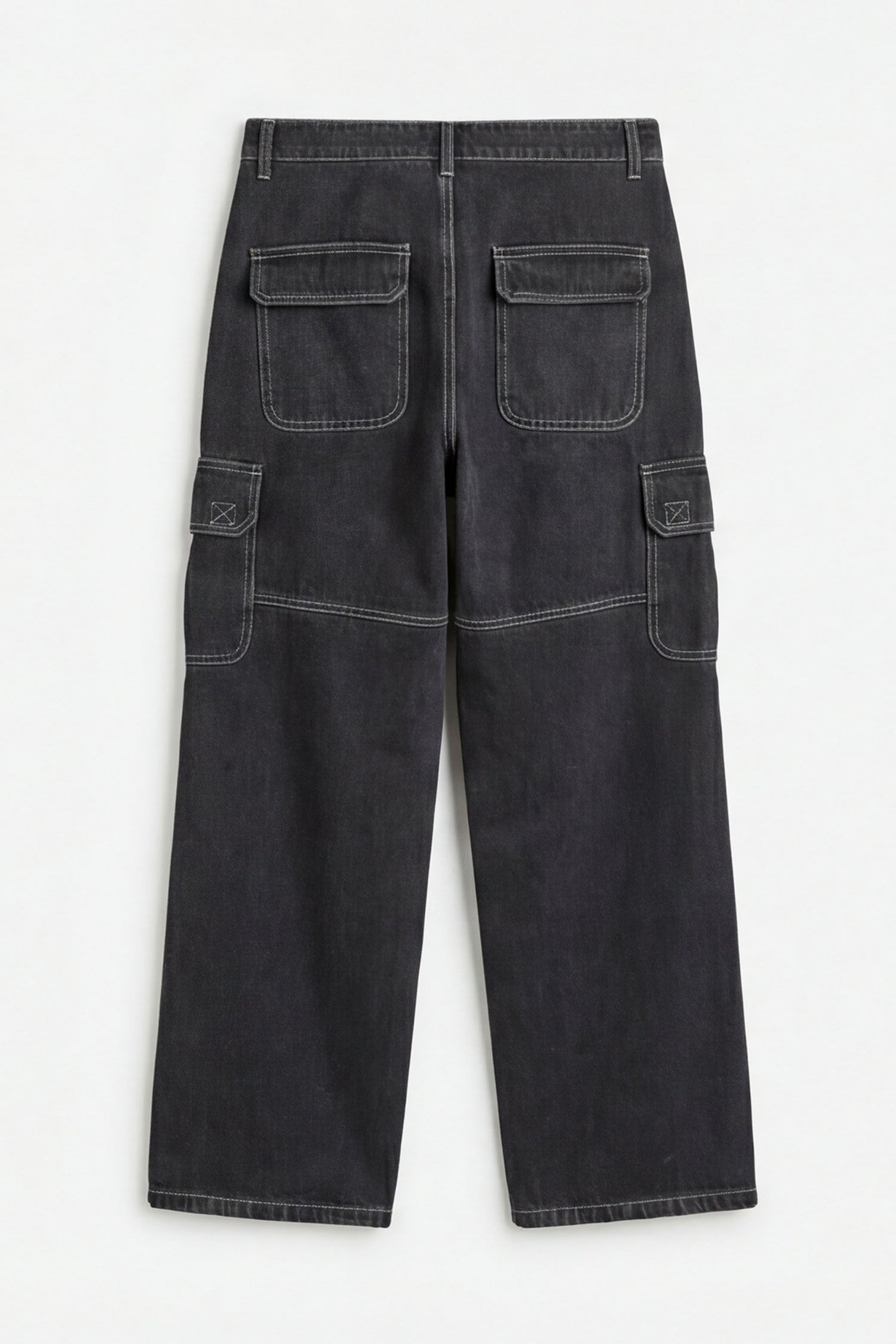 ND CITY™ Black Straight Ft Denim Jeans
