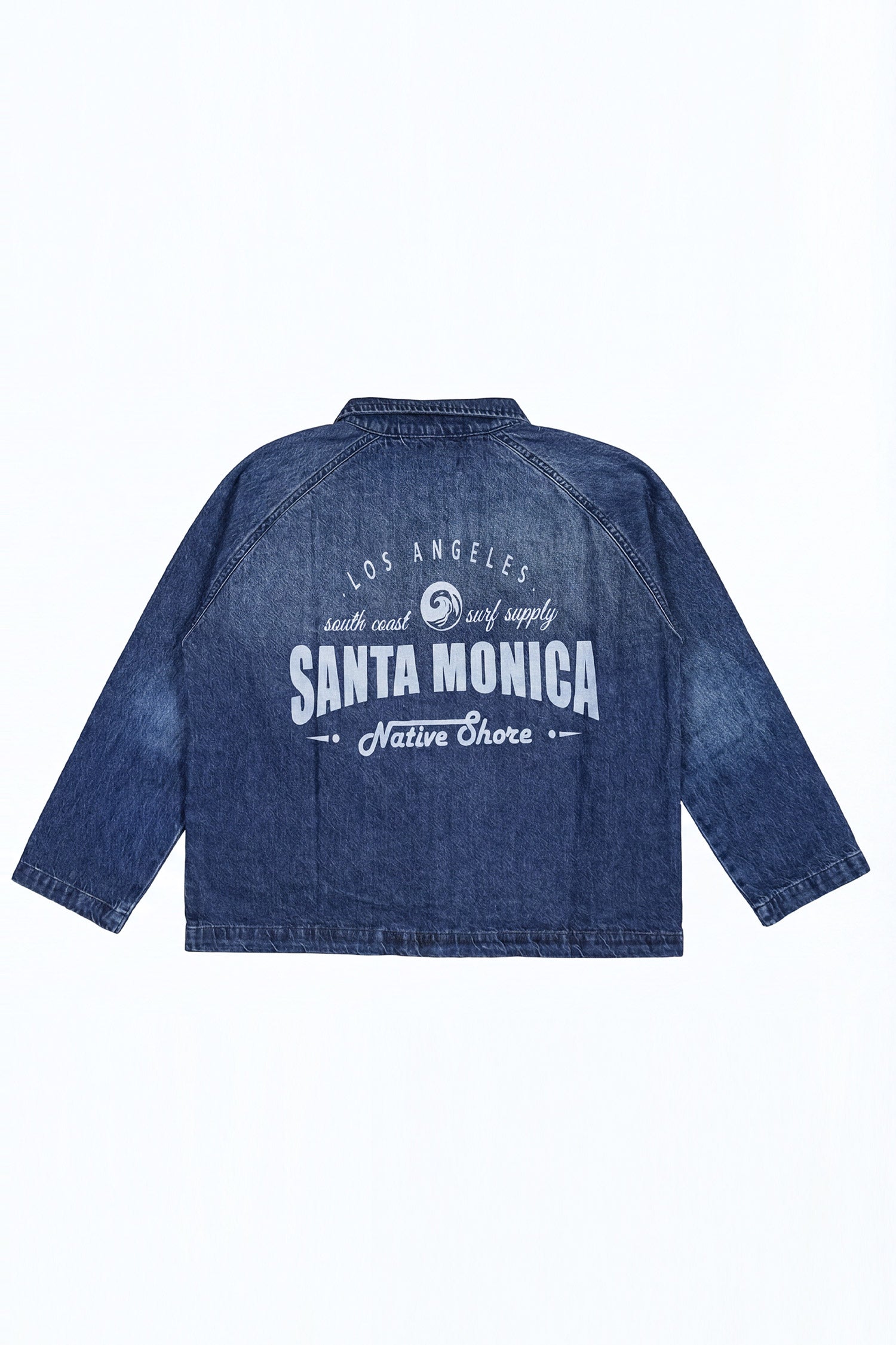 ND CITY™ Blue Mid Washed Relaxed Fit Printed Jacket