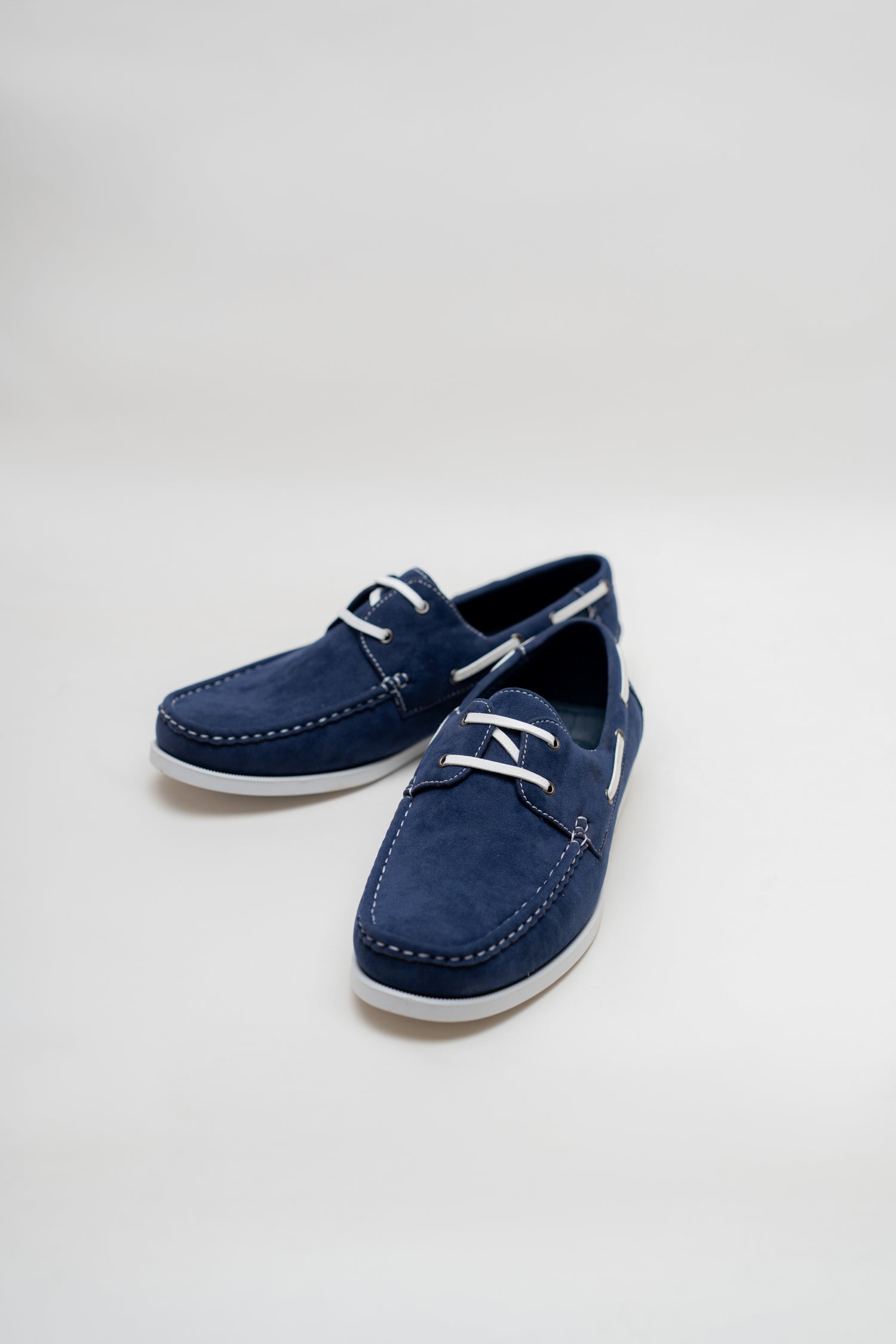 ND CITY™ Navy Suede Laced Loafers