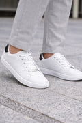 ND CITY™ Textured Low Top White Trainers