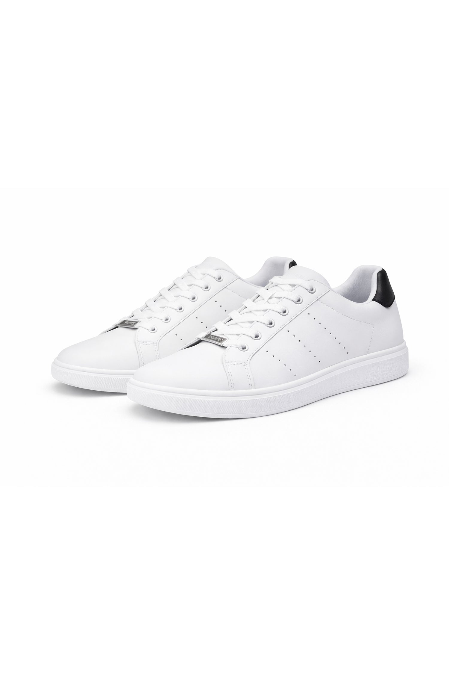 ND CITY™ Textured Low Top White Trainers