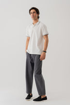 ND CITY™ White Polo With Contrast Collar Detail
