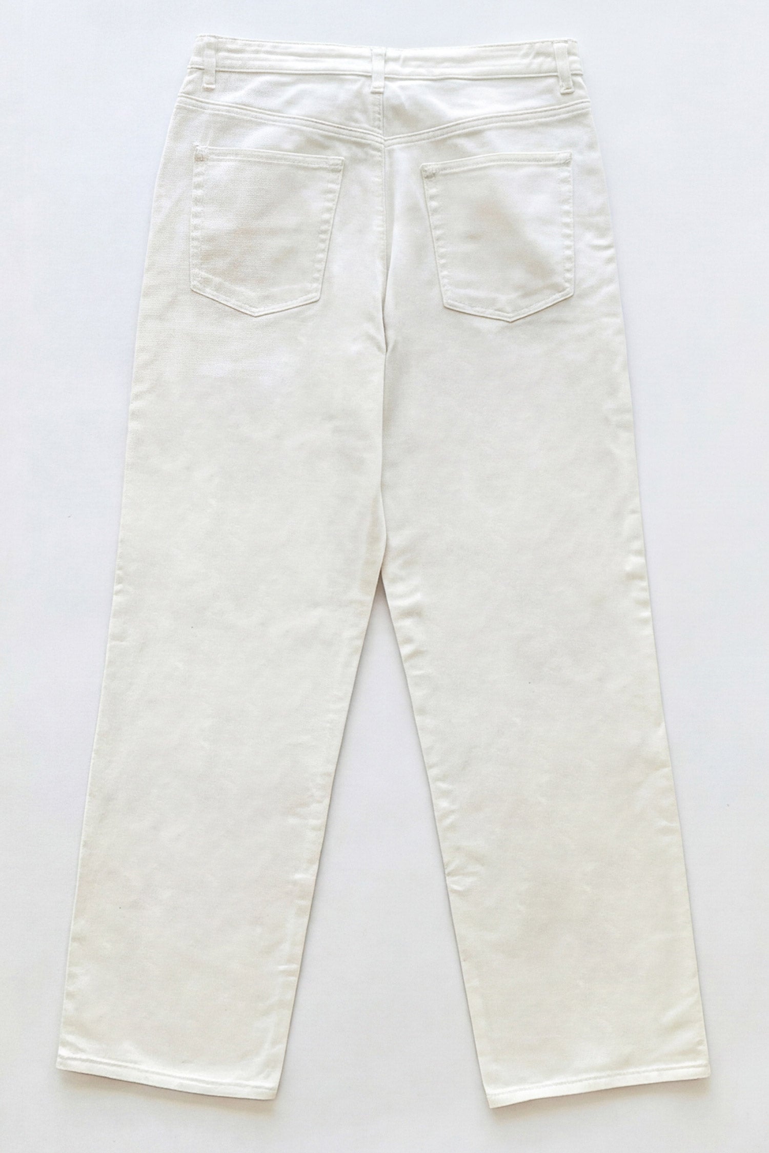 ND CITY™ White Straight Fit Denim Jeans